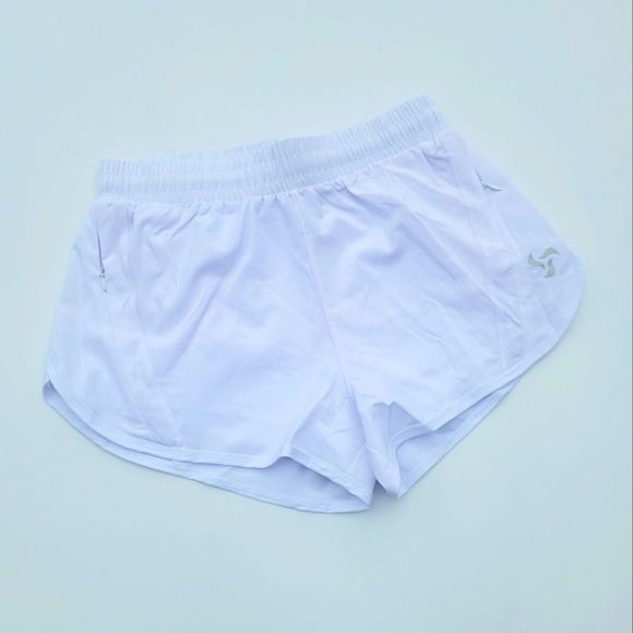 Pedigree FreeRUN High Waist Lined Shorts with Zipper Pockets | White - Picture 1 of 9